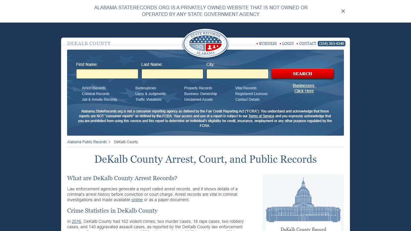 DeKalb County Arrest, Court, and Public Records